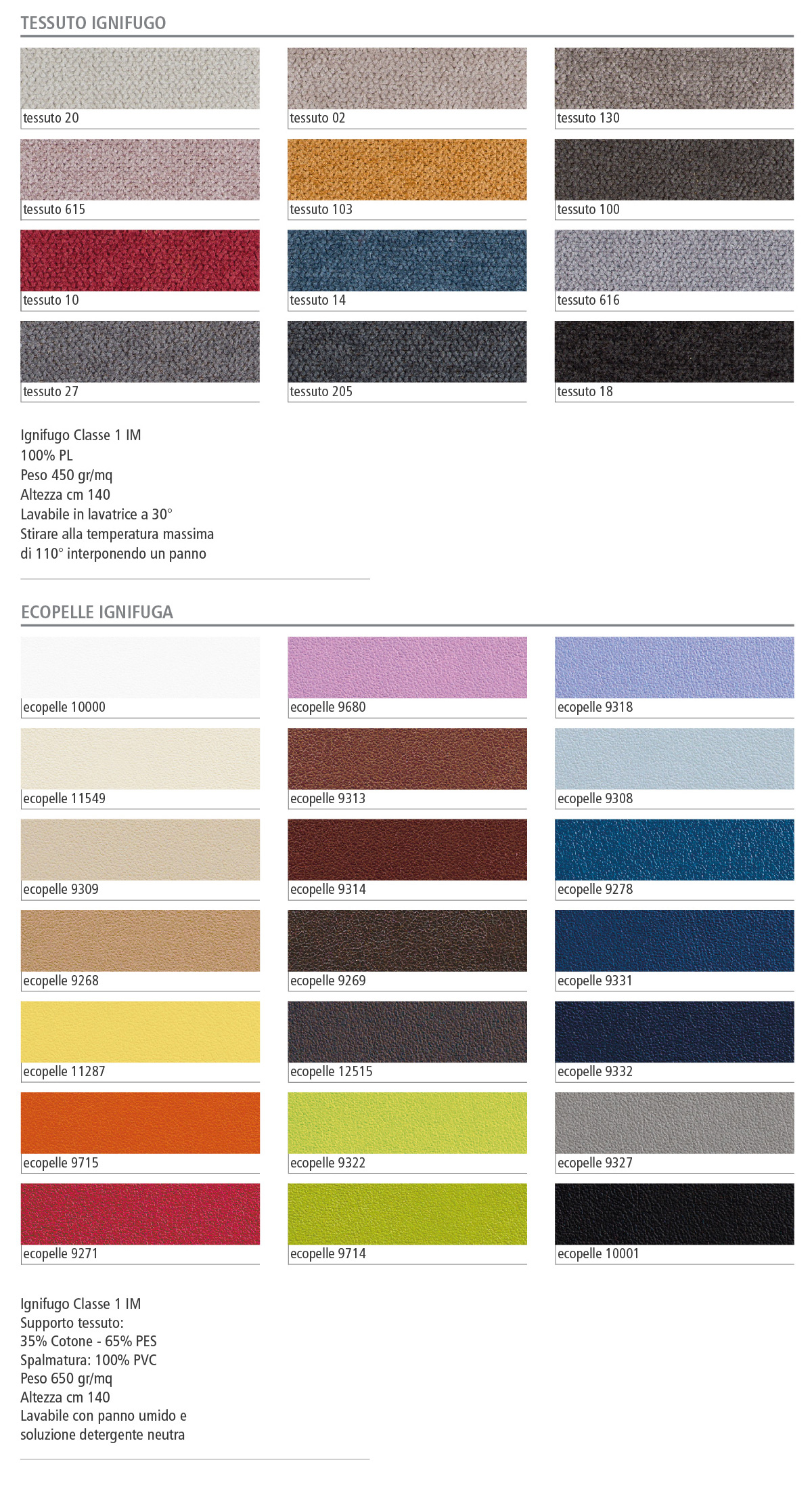 Colori Rivestimento Sommier Ign
